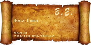 Bocz Emma névjegykártya